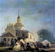 Francisco de goya y Lucientes Pilgrimage to the Church of San Isidro oil painting